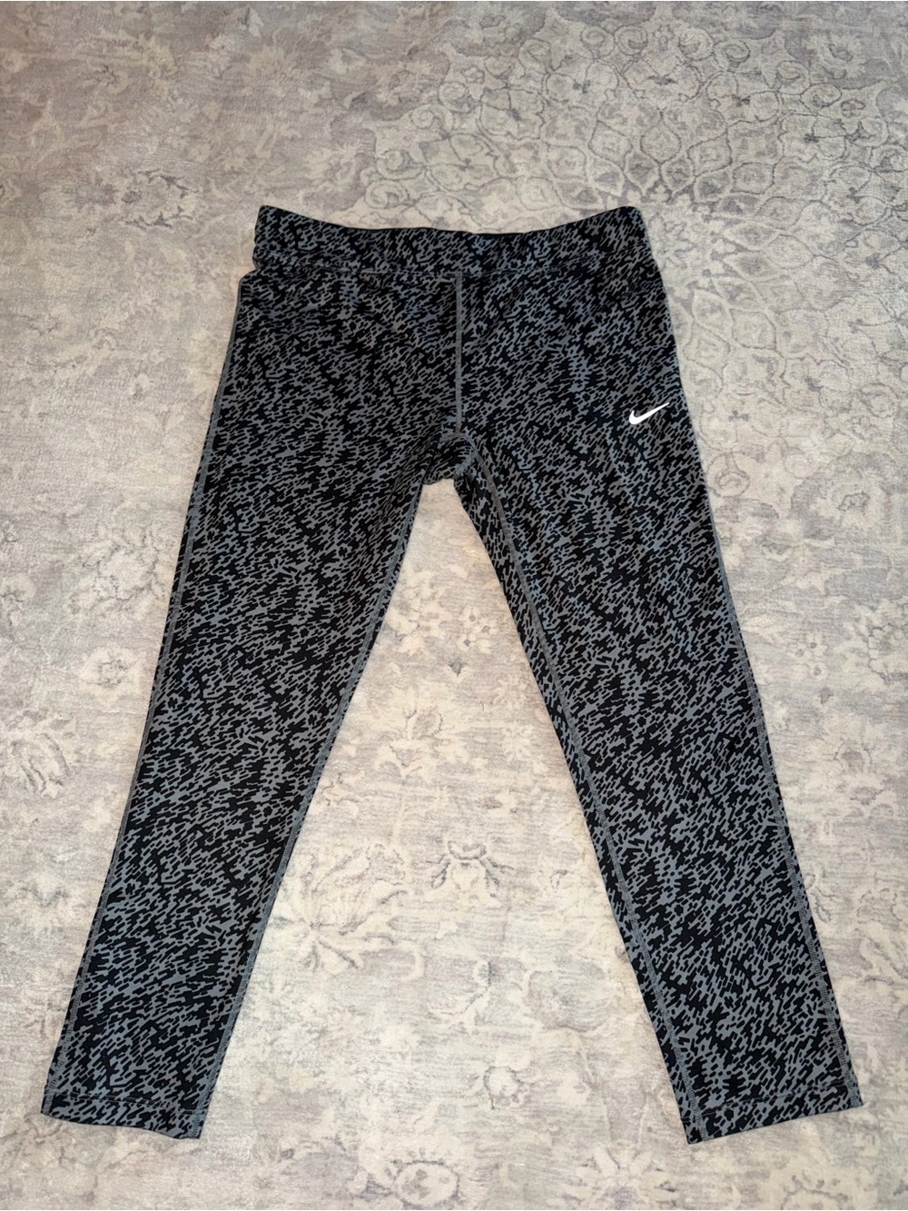 Nike Black & Gray Speckled Leggings